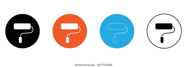 Paint icon vector illustration. paint brush sign and symbol. paint roller icon vector .vector illustration. eps 10 .