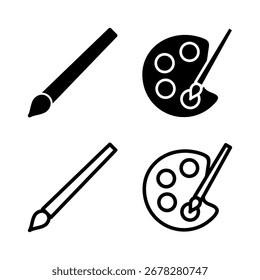 Paint icon vector illustration. paint brush sign and symbol. paint roller icon vector