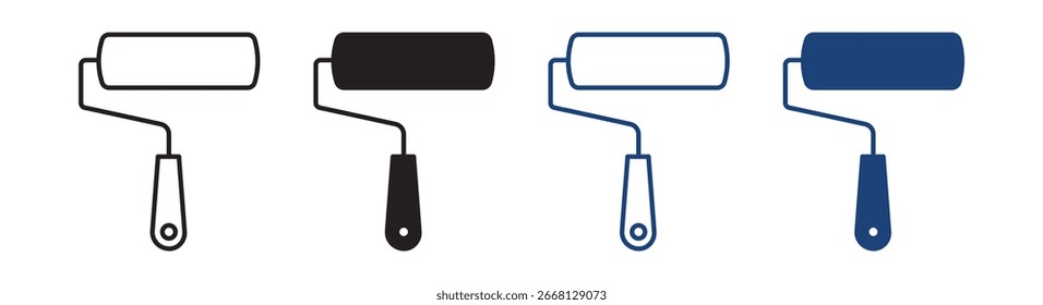 Paint icon vector isolated on white background. Paint brush vector icon. Paint roller icon , vector illustration .