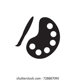 paint icon vector isolated on white background