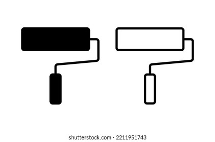 Paint icon vector for web and mobile app. paint brush sign and symbol. paint roller icon vector