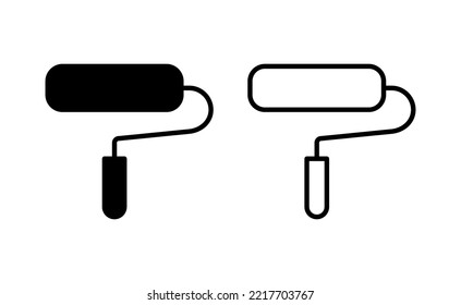 Paint icon vector for web and mobile app. paint brush sign and symbol. paint roller icon vector