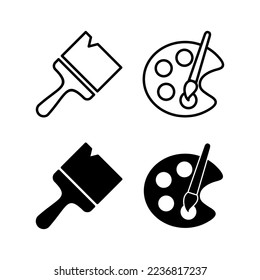 Paint icon vector for web and mobile app. paint brush sign and symbol. paint roller icon vector