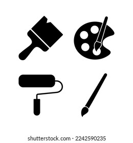 Paint icon vector for web and mobile app. paint brush sign and symbol. paint roller icon vector