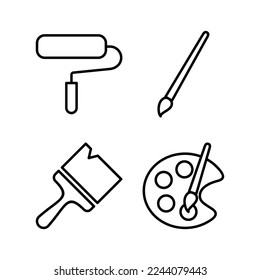 Paint icon vector for web and mobile app. paint brush sign and symbol. paint roller icon vector