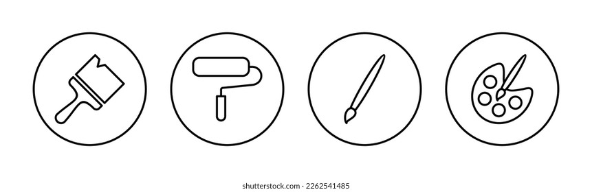 Paint icon vector for web and mobile app. paint brush sign and symbol. paint roller icon vector