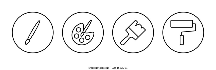 Paint icon vector for web and mobile app. paint brush sign and symbol. paint roller icon vector