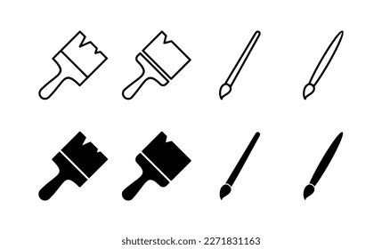 Paint icon vector for web and mobile app. paint brush sign and symbol. paint roller icon vector