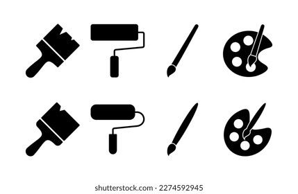 Paint icon vector for web and mobile app. paint brush sign and symbol. paint roller icon vector