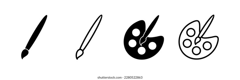 Paint icon vector for web and mobile app. paint brush sign and symbol. paint roller icon vector