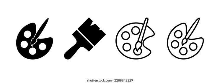 Paint icon vector for web and mobile app. paint brush sign and symbol. paint roller icon vector