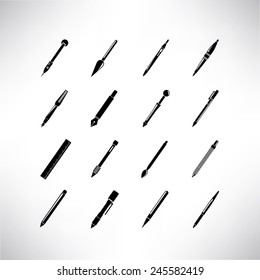 paint icons, pen icons