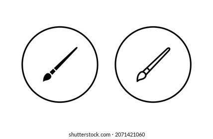Paint icons set. paint brush sign and symbol. paint roller icon vector