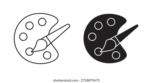 Paint icons set isolated on white background flat vector illustration.