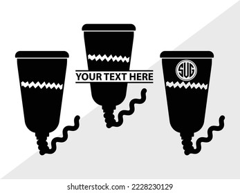 Paint Icons Set Monogram Printable Vector Illustration