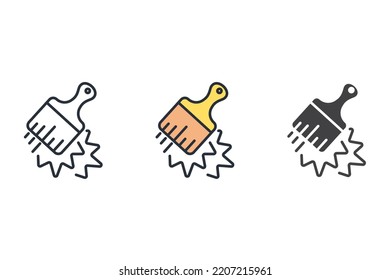 paint icons  symbol vector elements for infographic web