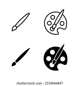 Dibujar el vector de iconos. símbolo y signo de pincel. vector de icono de rodillo de pintura