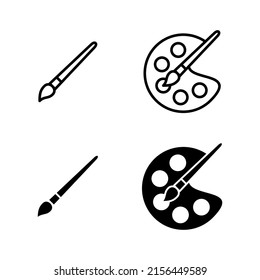 Paint icons vector. paint brush sign and symbol. paint roller icon vector