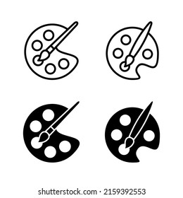 Paint icons vector. paint brush sign and symbol. paint roller icon vector