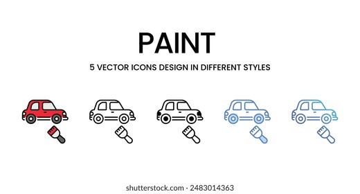Paint icons vector set stock illustration.