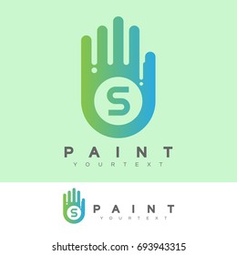 paint initial Letter S Logo design