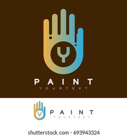 paint initial Letter Y Logo design