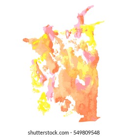 paint, ink, grunge, dirty brush strokes splash orange red yellow