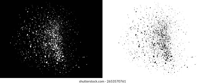 Paint ink grunge texture black and white blood splatter isolated background design