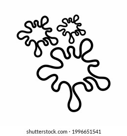 Paint Ink Icon Vector Style . simple illustration. Editable stroke. Design template vector