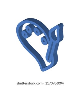 Paint isometric left top view 3D icon