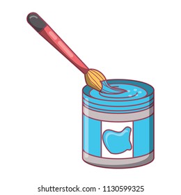 paint jar and brush icon