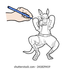 Paint kangaroo