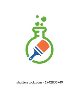 Paint lab logo design vector illustration, Creative Paint logo design concept template, symbols icons
