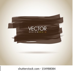 paint label over beige background vector illustration