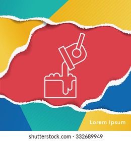 Paint line icon