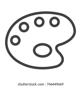 Paint line icon, web and mobile, color sign vector graphics, a linear pattern on a white background, eps 10.