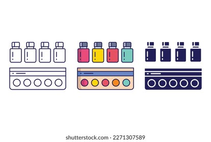 Paint line and solid illustration icon