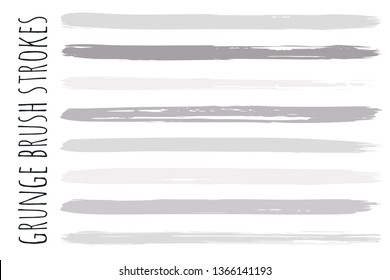 Paint lines grunge collection. Set of colorful grungy hand drawn brush strokes isolated on white. Abstract ink texture, design elements, borders or frames. Brush strokes set backgrounds.