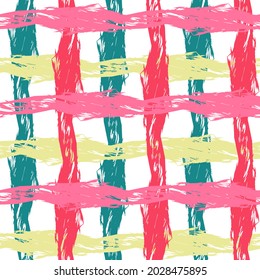 Paint Lines Seamless pattern. Dirty Vector Watercolor Paint Lines.  Vector illustration.