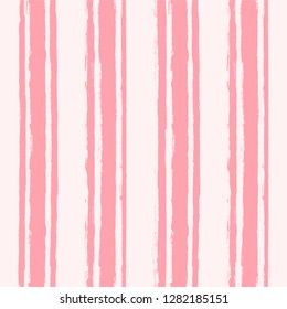  Paint Lines Seamless pattern. Stripe pattern pink lines background. vertical white  geometric. vector striped pastel background. ink brush strokes. rose stripes spring backdrop