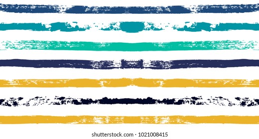 Paint Lines Seamless pattern. vector striped summer background. ink brush strokes. sailor stripes for male polo or T-shirt Modern trendy hipster paintbrush line. spring stripes backdrop 