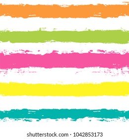 Paint Lines Seamless pattern. vector striped summer background. ink brush strokes. colorful stripes for swimming close, polo or T-shirt Modern hipster paintbrush line. spring stripes girly backdrop