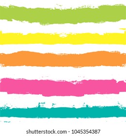Paint Lines Seamless pattern. vector striped summer background. ink brush strokes. colorful stripes for swimming close, polo or T-shirt Modern hipster paintbrush line. spring stripes girly backdrop