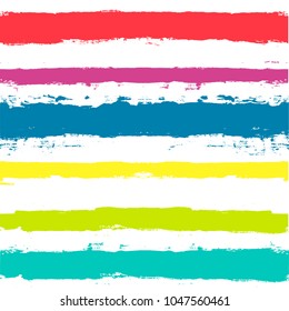 Paint Lines Seamless pattern. vector striped summer background. ink brush strokes. colorful stripes for swimming close, polo or T-shirt Modern hipster paintbrush line. spring stripes girly backdrop
