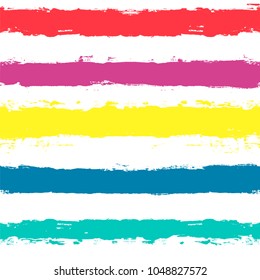 Paint Lines Seamless pattern. vector striped summer background. ink brush strokes. colorful stripes for swimming close, polo or T-shirt Modern hipster paintbrush line. spring stripes girly backdrop