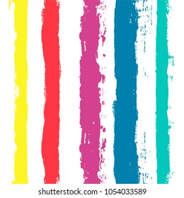 Paint Lines Seamless pattern. vector striped summer background. ink brush strokes. colorful stripes for swimming close, polo or T-shirt Modern hipster paintbrush line. spring stripes girly backdrop