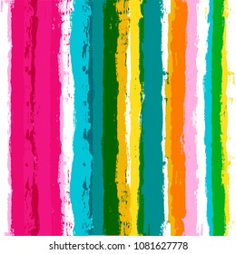 Paint Lines Seamless pattern. vector striped summer background. ink brush strokes. colorful stripes for swimming close, polo or T-shirt Modern hipster paintbrush line. spring stripes girly backdrop