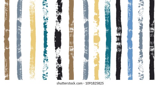 Paint Lines Seamless pattern. vector striped autumn background. ink brush strokes. sailor stripes for male polo or T-shirt Modern trendy hipster paintbrush line. spring stripes backdrop 