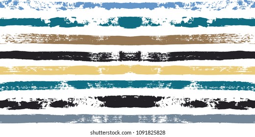 Paint Lines Seamless pattern. vector striped autumn background. ink brush strokes. sailor stripes for male polo or T-shirt Modern trendy hipster paintbrush line. spring stripes backdrop 