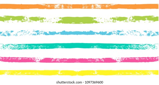 Paint Lines Seamless pattern. vector striped summer background. ink brush strokes. colorful stripes for swimming close, polo or T-shirt Modern hipster paintbrush line. spring stripes girly backdrop